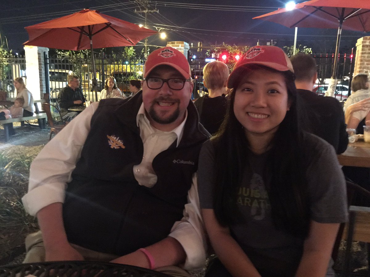 BRGeauxRouge's tweet photo. Laura with @altbrpodcast rocking some Geaux Rouge swag! Love it! #GeauxRouge #CurbsideClassics #altBR #Swag https://t.co/Lm4S8Ux6PT