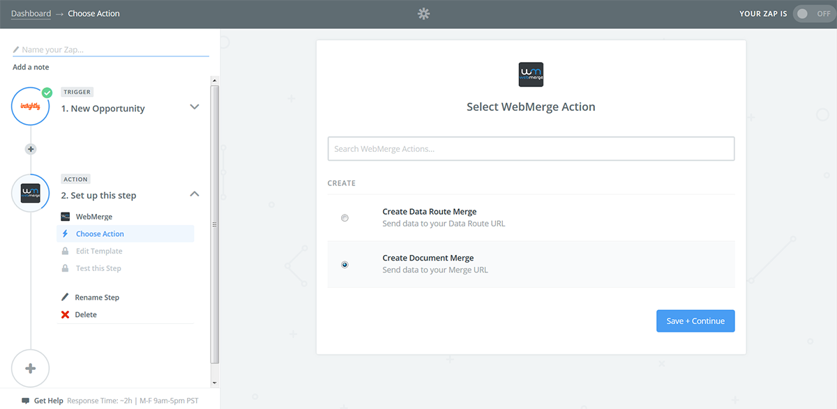 zapier's tweet photo. How to automatically create customized proposals in @Webmerge when you get new opportunities in @Insightly https://t.co/EYSbFE9KMV https://t.co/Izxa3BDIbq