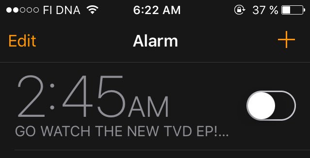 DEplusFireplace's tweet image. This alarm for TVD is not in use anymore... it'd been on for 5 years. #tvdforever #tvd