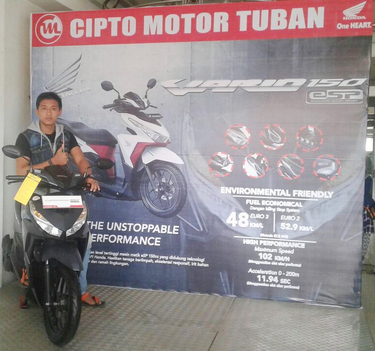 CIPTOMOTORTUBAN's tweet photo. #Varoi150eSPMotorKebangganku #SalamSatuHati #CiptoMotorTuban https://t.co/v8GOSkhBZ7