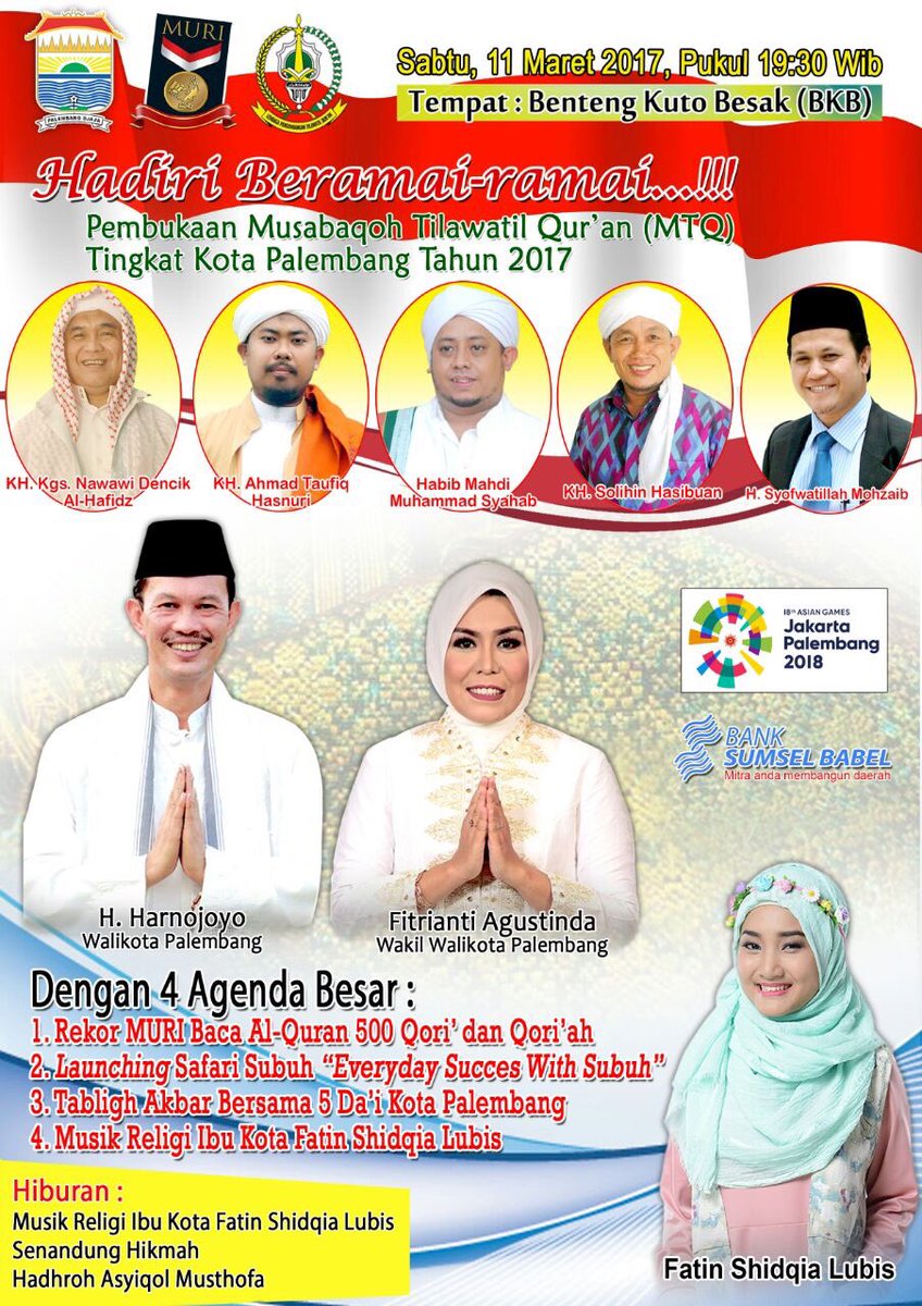 Malem ini aku nyanyi di Palembang. Dateng yuk😆