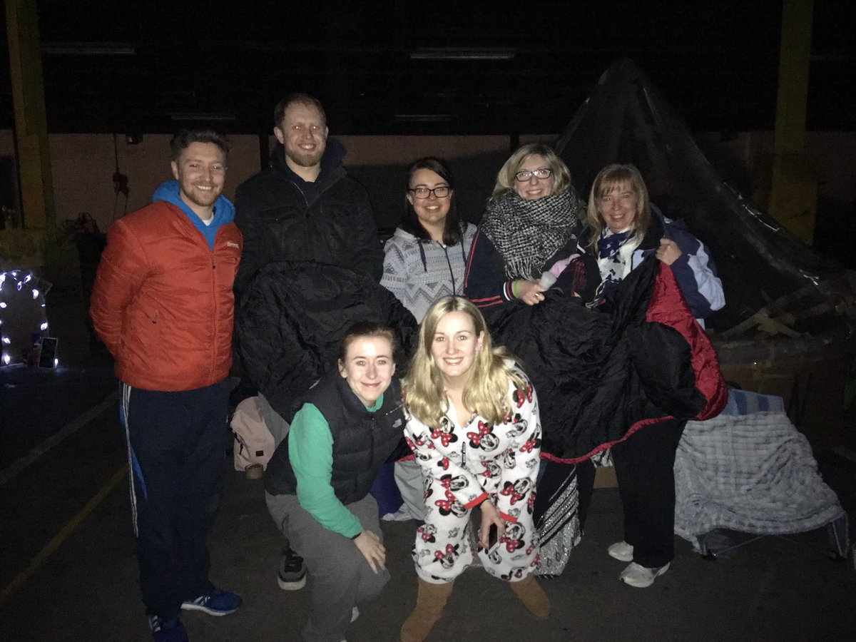 ArdenAcademy's tweet photo. Arden staff supporting @StBasilsCharity Solihull #sleepout Sleeping in cardboard boxes for the night to raise awareness of homelessness https://t.co/X6FLbkZayy