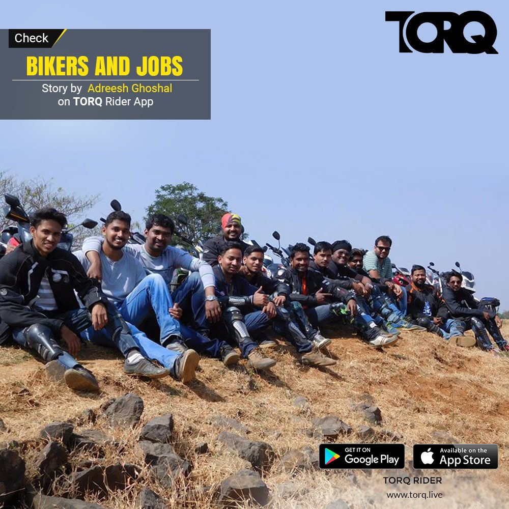 torqriders's tweet photo. Check 'Bikers and Jobs' story by Adreesh GHoshal on TORQ Rider App. Download #TorqRiderApp https://t.co/4wIxtMYlQu & https://t.co/JCXZUrue60 https://t.co/SsSE53xQUp