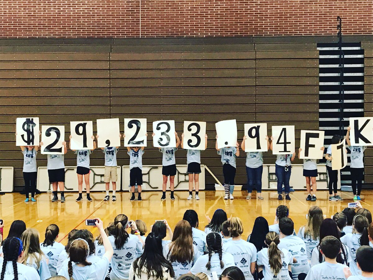 EIMSMiniTHON's tweet photo. What a night! EIMS raised a combined $29,233.94. Since starting in 2012, EIMS has raised over $121,000. #EIMSFTK #WaveGoodbyetoCancer https://t.co/Lh8nJbMC5X
