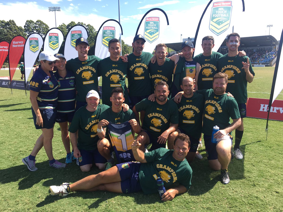 TouchACT's tweet photo. National Men's 40 Champions- ACT Raiders. Game won in a drop off, well deserved lads! https://t.co/Qb69LtSQBD