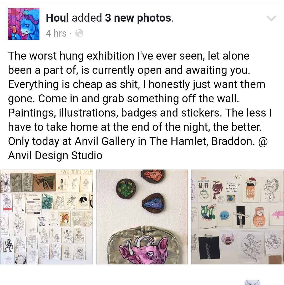 Pick up some art from Houl today at Anvil Studio in Hamlet! #braddon #canberra #cbr #streetart facebook.com/story.php?stor…