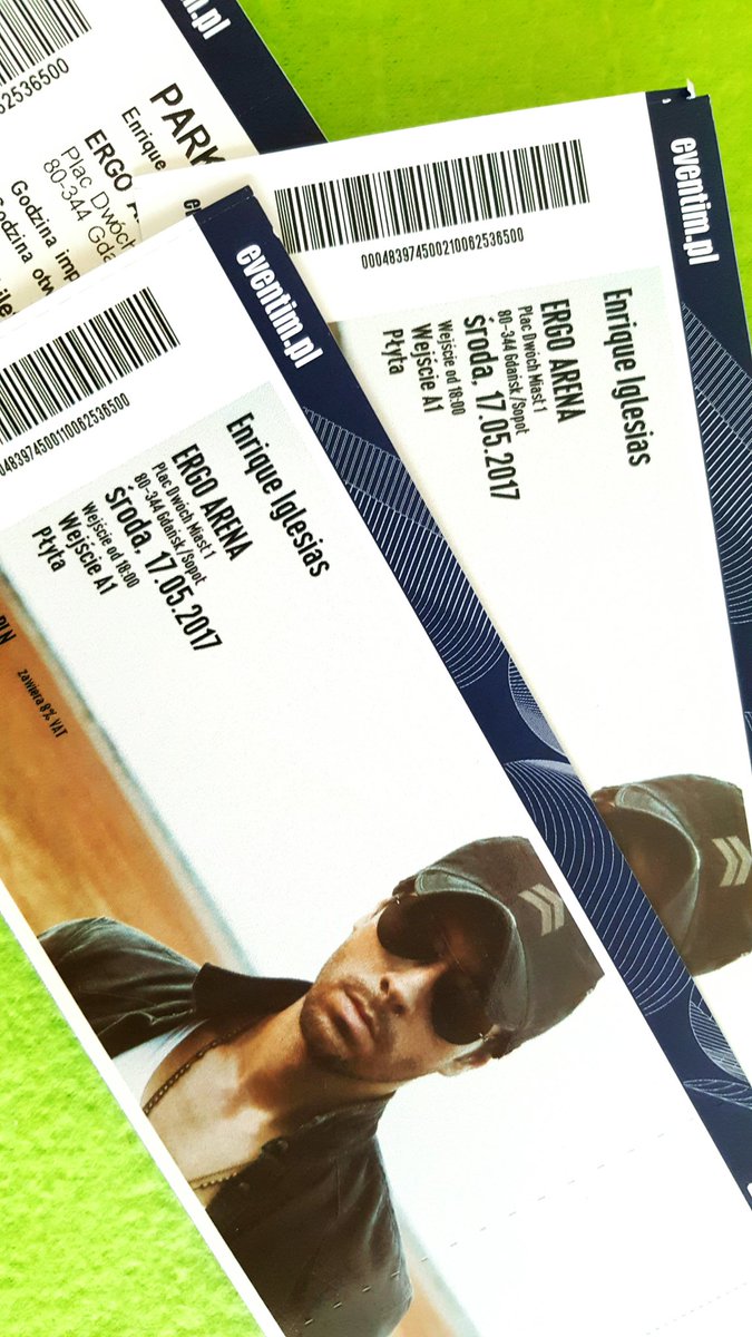 kasik001's tweet photo. #EnriqueIglesias #ticket #concert  #may2017 #ErgoArena #Gdańsk #love # Poland #withFiance https://t.co/TXEq8h3dJI