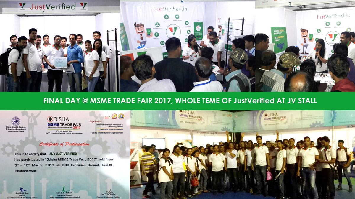 JV_verif's tweet photo. Whole team of JV Gathered at our Stall @ Closing ceremony of MSME Trade Fair 2017. #justverified #msmetradefair https://t.co/CIE9bdOtq7