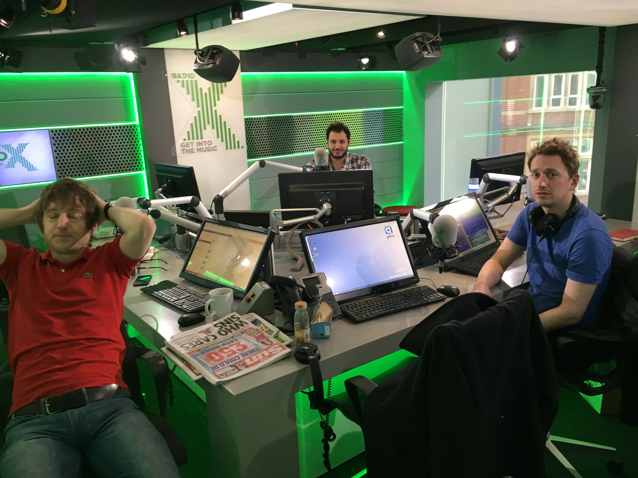 Radio X on Twitter "Fuzzy heads in the studio today. elisjames nomadicrevery and Producer