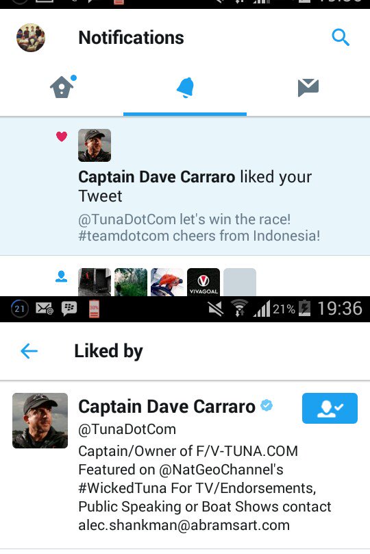 swissarmymarch's tweet photo. holy mother of tuna!! thankyou @TunaDotCom! my family &amp; i are big fans of you. GoDotcomGo! #teamdotcom https://t.co/HVdTctjokO