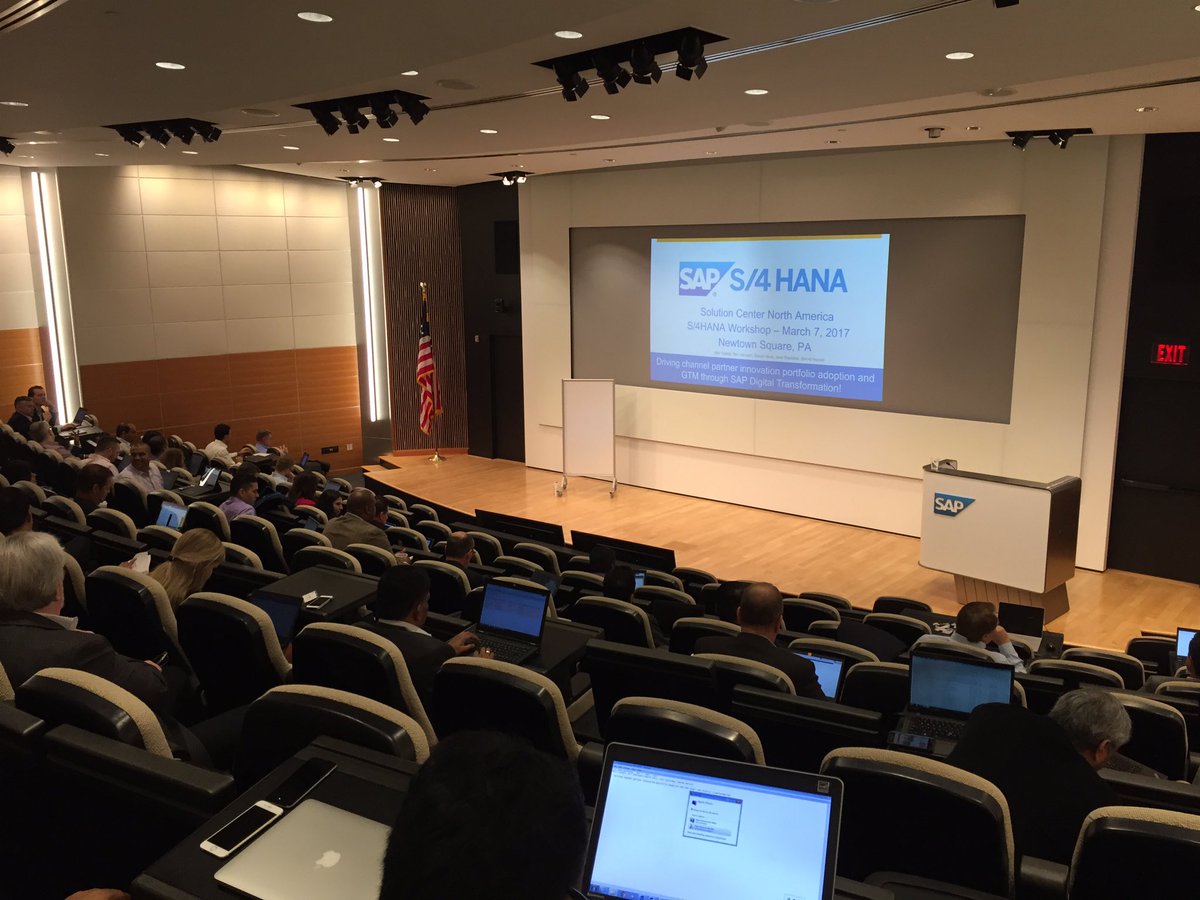 dhess54's tweet photo. On March 7, NA Solution Center @SolCenterNA  hosted 100 partner Resources in the NSQ Auditorium for the SAP S/4HANA NA Partner Day 2017 https://t.co/BmAA2Kcm4n