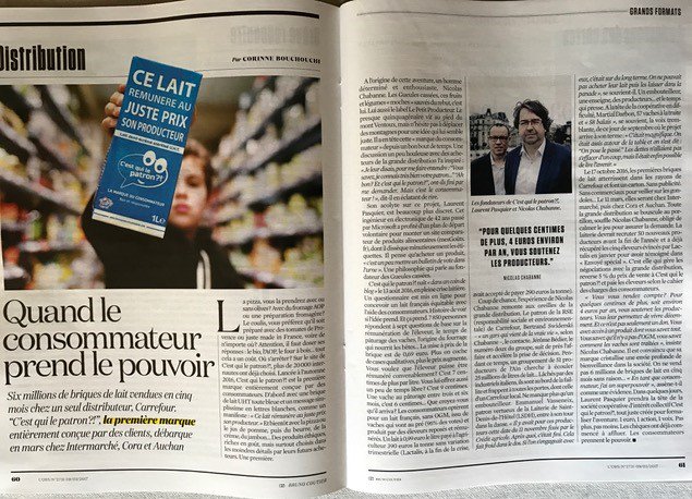 TweetENbois's tweet photo. Dans l'@lobs cette semaine 
-> l'ancien monde en "une"
-> et le nouveau monde page 60 
#ConsoActeurs #CestQuiLePatron #ChangerTout https://t.co/EX8m4P5Lkr