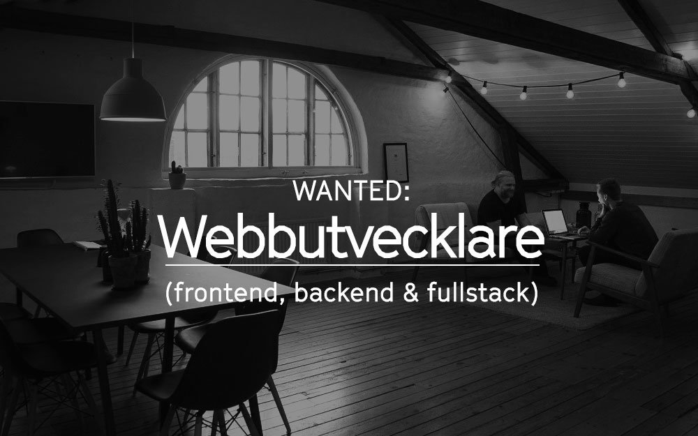 grebban's tweet photo. Vi söker webbutvecklare! Är det månne du eller någon du känner? :)  https://t.co/Sx5Dtj3IOZ #nyttjobb #ehandel https://t.co/rktjr0XFds