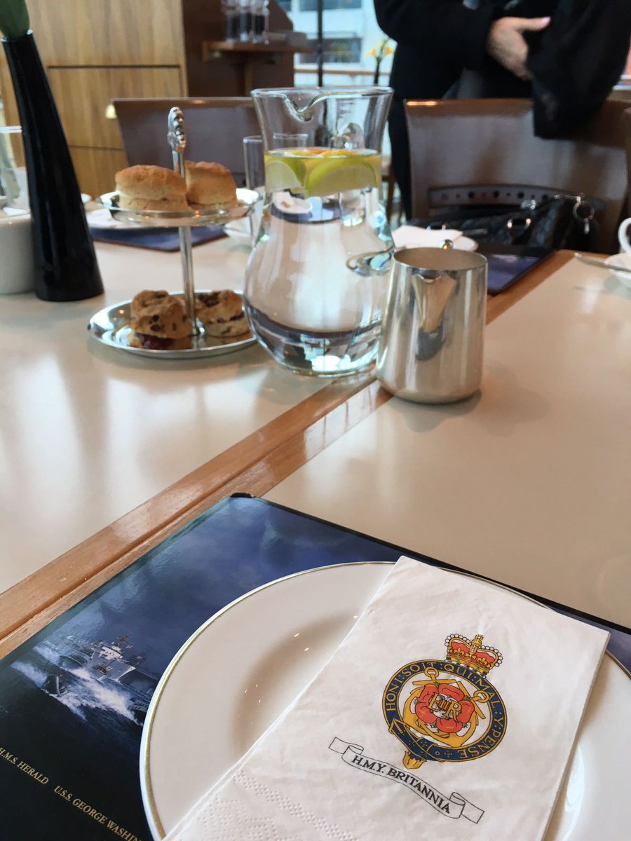 conventions's tweet photo. Our buyers are treated like royalty aboard the @britanniayacht this morning. 👑 #PromoteEdinburgh https://t.co/5YgBezjKV5