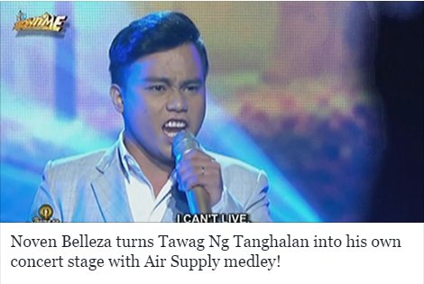 ABSCBN's tweet photo. Noven captured both the Madlang People and the hurado's hearts!  https://t.co/DBqEIJVjSB #TNTAngHulingTapatan https://t.co/OXKjlZgkrx
