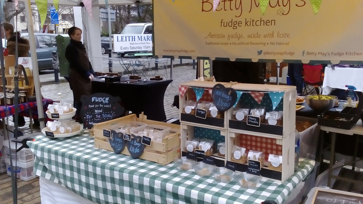 bettymaysfudge's tweet photo. All set up @leith_market Here till 4pm https://t.co/zaqFZFShhE