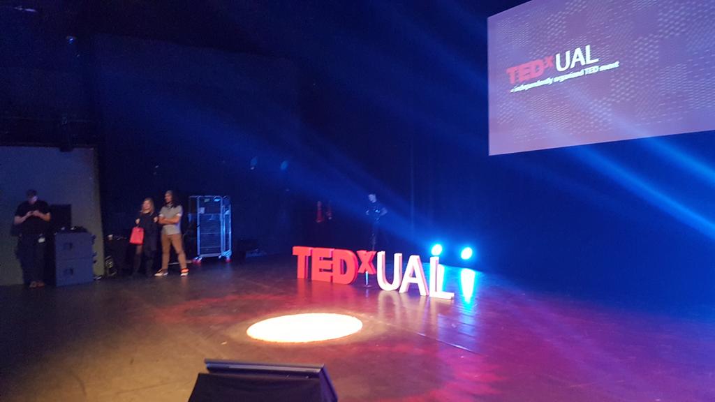 JoannaBrassett's tweet photo. On stage today #tedxual #culture. My talk is at about 1pm. What out for updates from @we_are_Into https://t.co/2Y0xw2YMzg