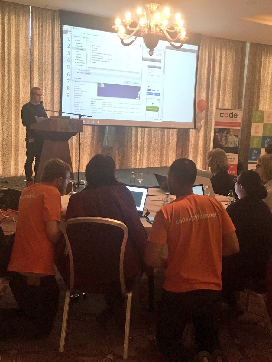 Tiffany_Darcy's tweet photo. Some of our @CodersInstitute staff helping out our coding workshop this morning in Dun Laoghaire #intro2code #coding #code #dublin https://t.co/qnxyTwhPfH