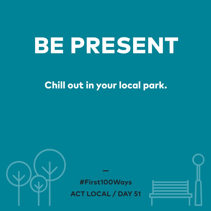 First100Ways's tweet photo. Parks are often the epicenters of our communities. Today, plan to spend time at a local park. #First100Ways #JoinThePersistence https://t.co/YieKrMKSGz