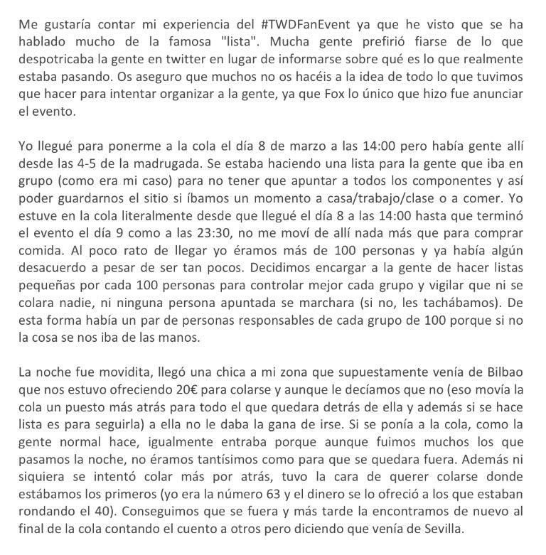 TWDsquad_'s tweet photo. Para los que queréis saber lo que realmente pasamos para poder entrar en el #TWDEuroTour : así lo viví yo, que era la número 63 de la cola https://t.co/STy0XSko2X
