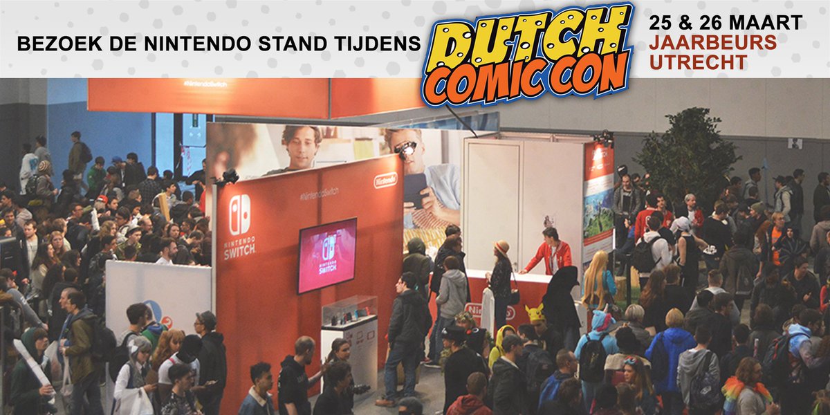 Kom op 25 en 26 maart langs bij Nintendo tijdens <a href="/DutchComicCon/">Heroes Dutch Comic Con</a> om de #NintendoSwitch uit te proberen! bit.ly/2mMptjI
