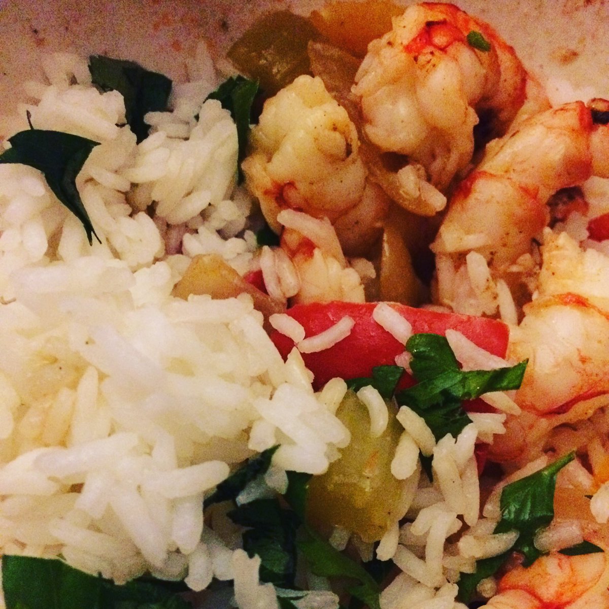 #Nola inspiration continues with #smothered" #shrimp #etouffe #homecooking #foodporn #foodislove #mealprep #welovefood
