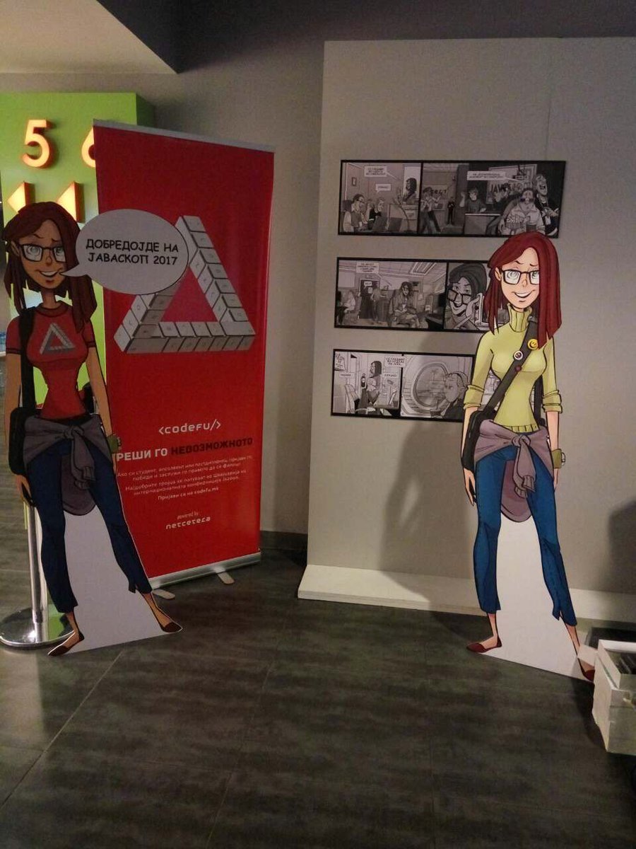 NetaCodeGirl's tweet image. Во тек е #Javaskop во Cineplexx во Skopje City Mall, на кој Netcetera e главен спонзор. Погледнете само дел од атмосферата. :)