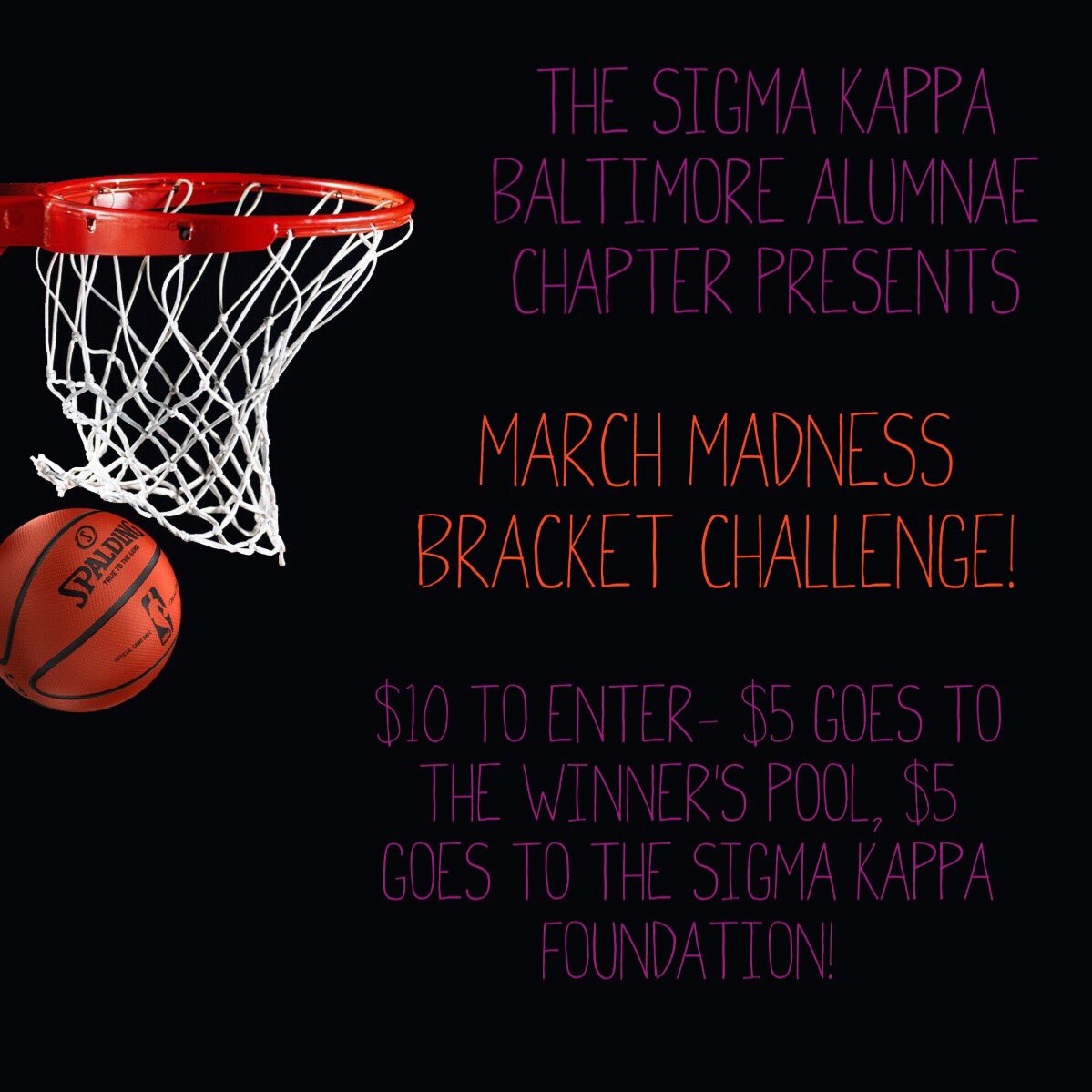 SKBaltimoreAlum's tweet photo. Are you going to participate in our #MarchMadness bracket challenge to benefit the @SigmaKappa Foundation? We hope so! Contact Kristen Reza! https://t.co/nm6bGBwezl