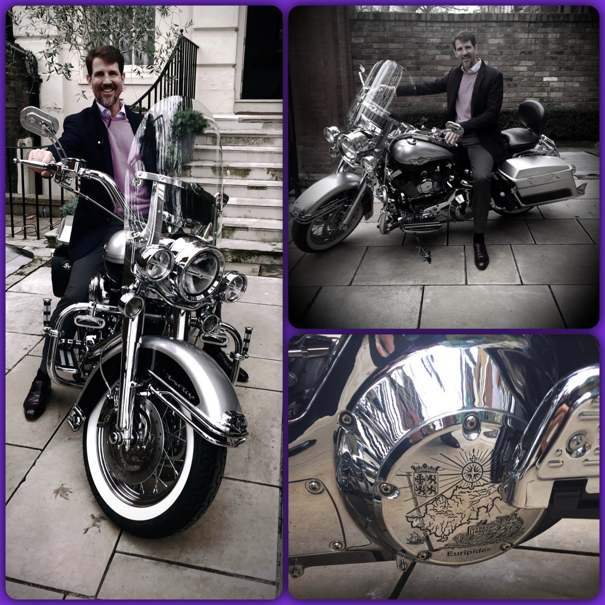 pavlosgr1's tweet photo. Beautiful Harley of my friend Ambasador @eevriviades #cyprushighcommission #harleydavidson good neighbours detail of ortelius map of #cyprus https://t.co/SwFjNXwahn