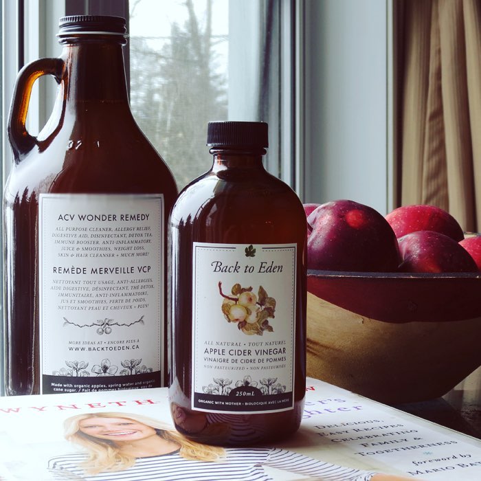 BacktoEden514's tweet photo. Apple Cider Vinegar.Essential in my #natural medicine cabinet! Available in 3 sizes in the #Eco Shop. https://t.co/ZqOf1AWO9i #health #sante https://t.co/afaoO7ai7G