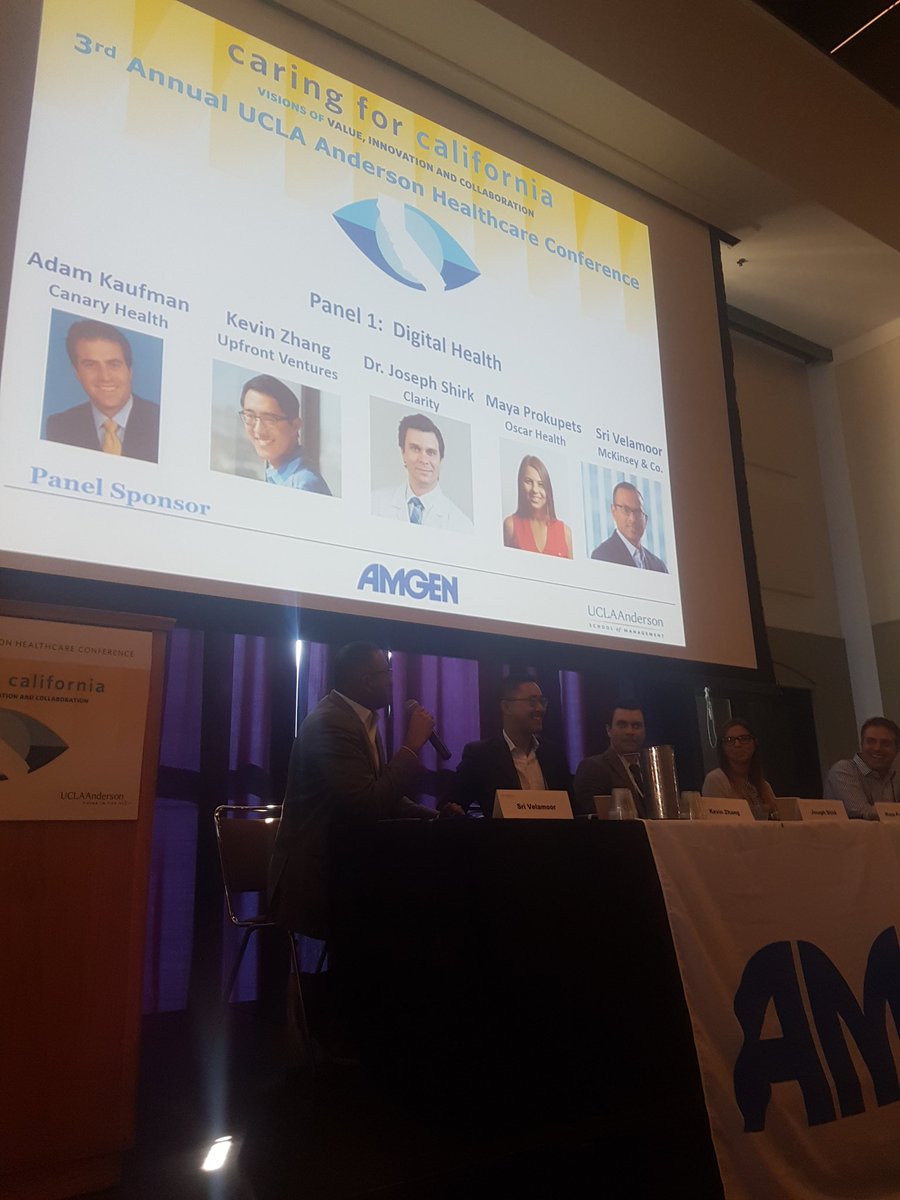 Excited to hear #uclahbaconf2017 1st panel #DigitalHealth <a href="/McKinsey/">McKinsey & Company</a> <a href="/upfrontvc/">Upfront Ventures</a> <a href="/OscarHealth/">Oscar</a> <a href="/CanaryHealth/">Canary Health</a>  <a href="/UCLAAndersonHBA/">UCLA Anderson HBA</a>