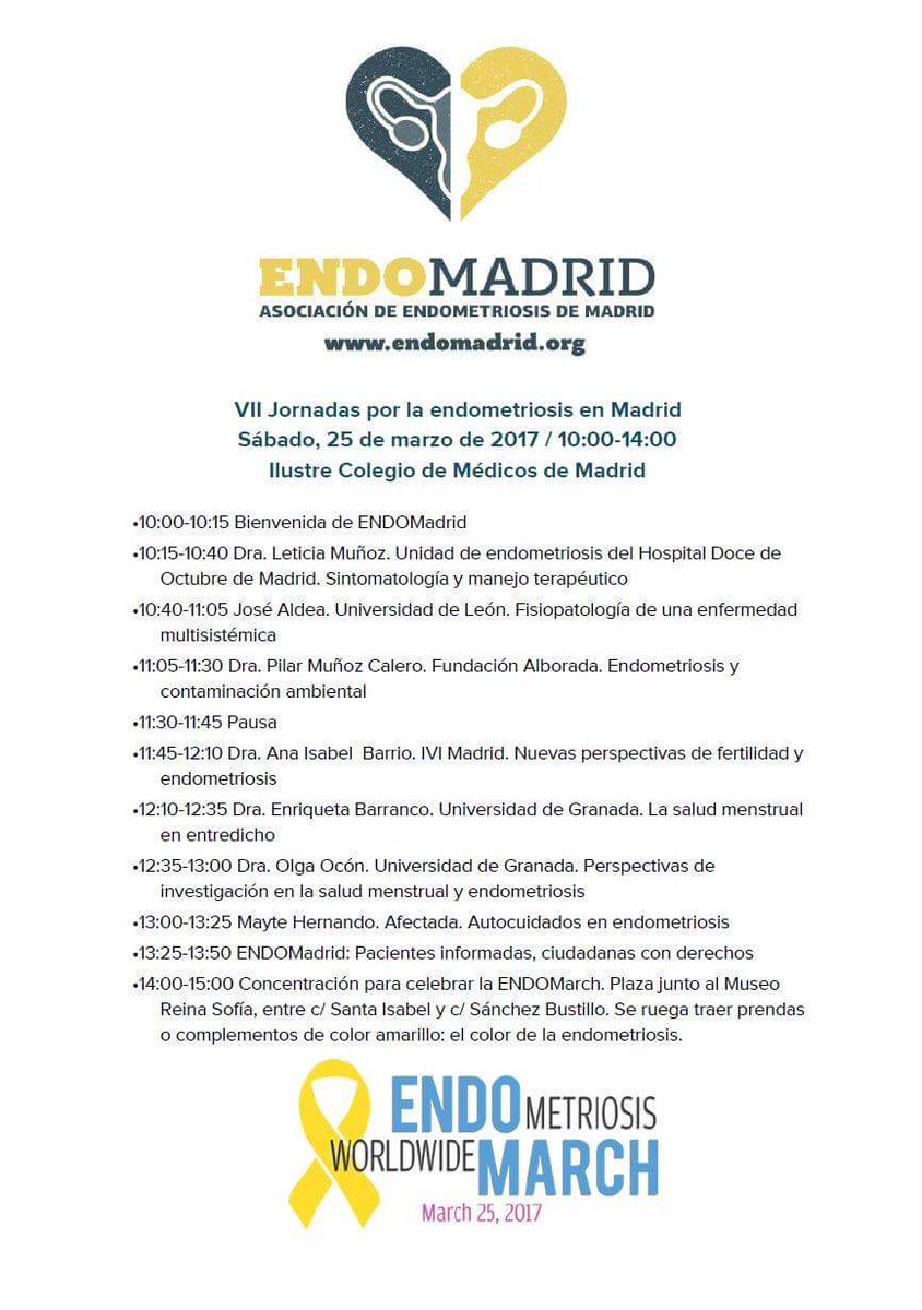 endomadrid's tweet photo. Este 25 marzo te invitamos a asistir a la VII Jornada sobre endometriosis en Madrid, día de la #Endomarch ¿Te sumas a #stopendometriosis? https://t.co/ud5nYpPy5Z