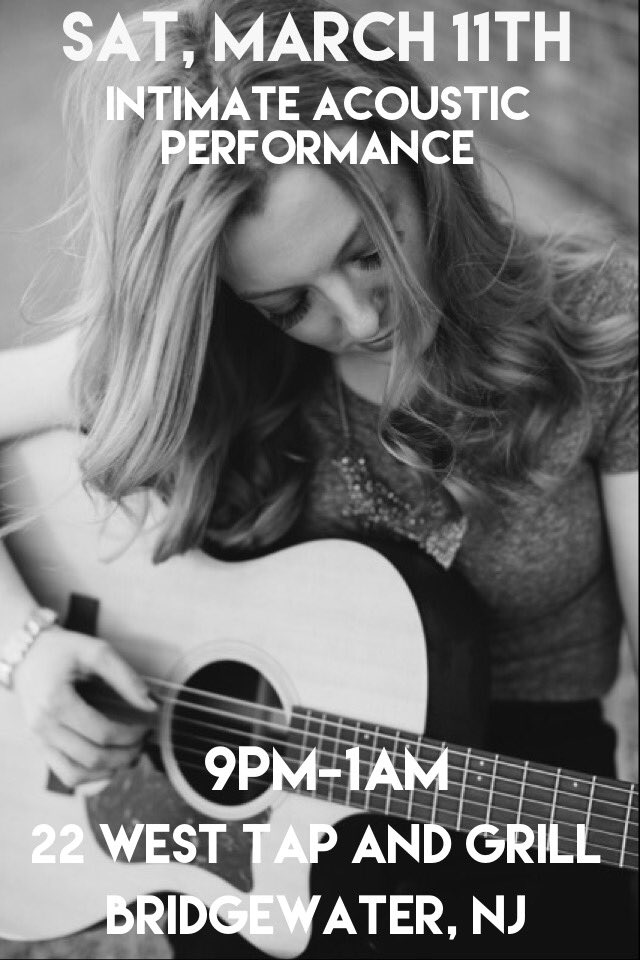 MadelineSmithL's tweet photo. Tonight y'all! I'll be performing an intimate acoustic performance in Bridgewater, NJ at @22WestTap. Can't wait to see y'all there ❤ https://t.co/GTC2HVK1cR