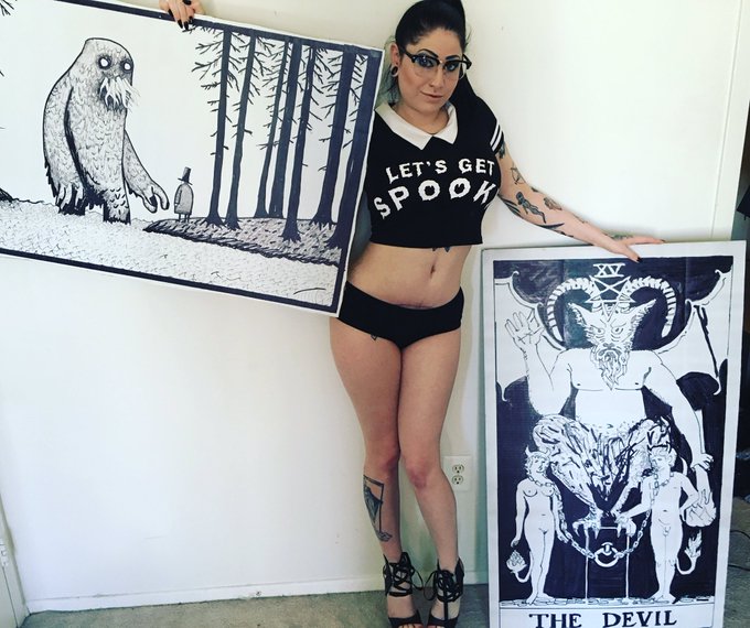 Hand painted and hand drawn by me I'll sign them and throw in a  and a signed photo Opheliarain666@gmail