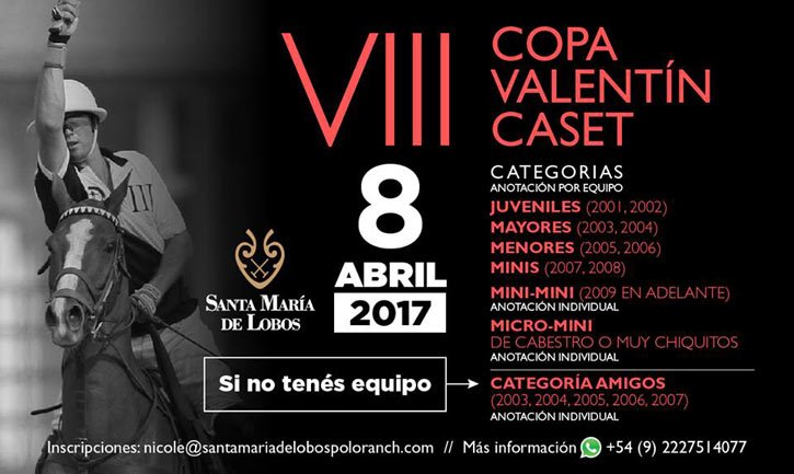 #PoloKids Abierta la Inscripcion para la VIII Copa Valentin Caset en Santa Maria de  Lobos Polo Club polonews.com/2017/03/abiert…