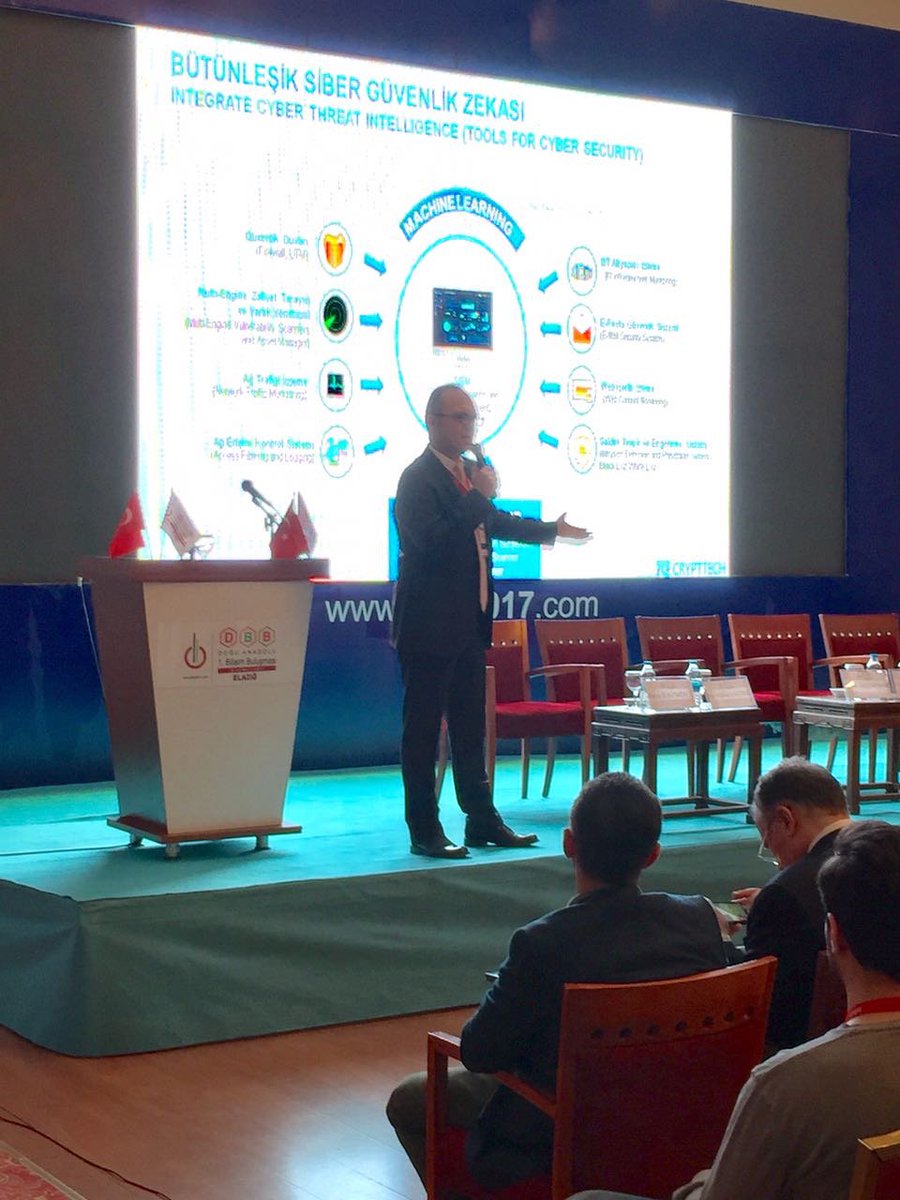 crypttech's tweet photo. #DBB2017 vizyon konuşmamıza yoğun ilgi gösteren katılımcılara ve etkinliğe emeği geçen herkese çok teşekkür ederiz. @dbbelazig #crypttech https://t.co/Umc8xgWfu2
