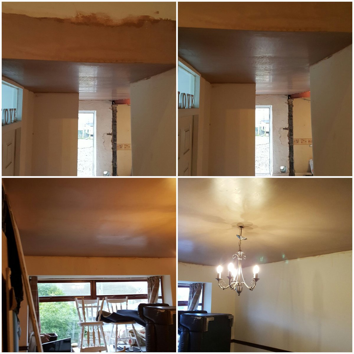 Is it time to go back outside yet. Ceilings #plastered today in #Poulton #lancashire #Fyldecoast