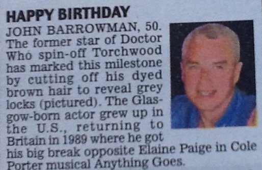 Happy birthday to John Barrowman. 