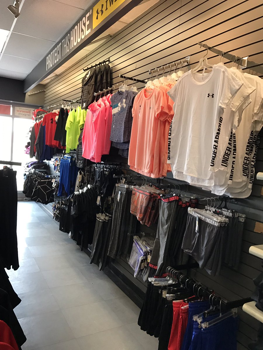 TONS of new product in the store including Under Armour, sandals, running shoes and clothes, soccer cleats, and more! Sales up to 40% off!