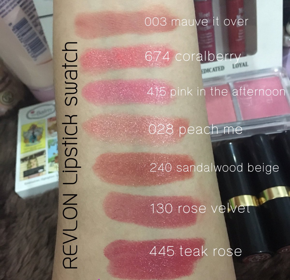 cherrysugarrr's tweet photo. ลิปRevlonเป็นอะไรที่ถูกและดีมากๆๆๆ 003แมท ที่เหลือครีม/เชียร์ โดนใจคนปากแห้งแบบเรามาก สีสวยเว่อ😂 #ไว้รีวิวห้ามขายของโว้ยย https://t.co/32UJfQ2ITr