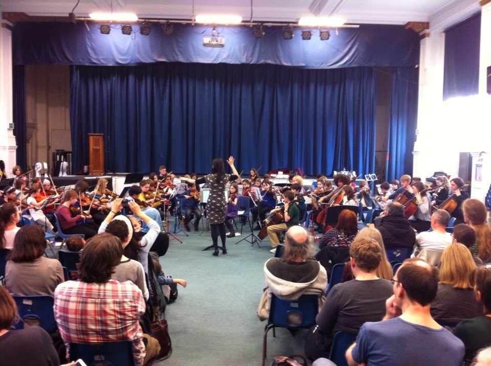 createmusicUK's tweet photo. 60 strong orchestra giving a great performance of The Elephant as part of String Festival-they sound great! https://t.co/J47ZOU534q
