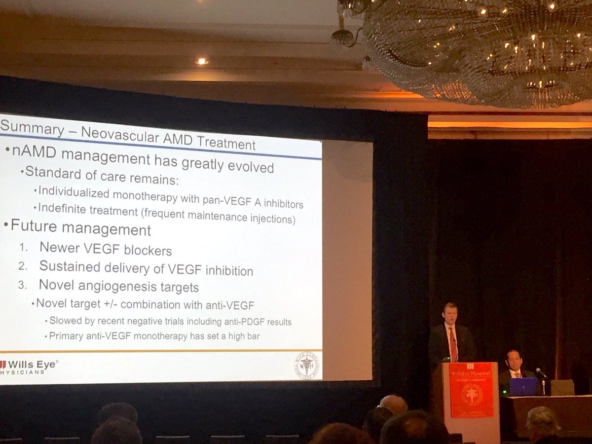 aderman's tweet image. Great talk on future of AMD treatment beyond anti-VEGF by @NJRetinaDoc #WillsConference #Wills #AMD