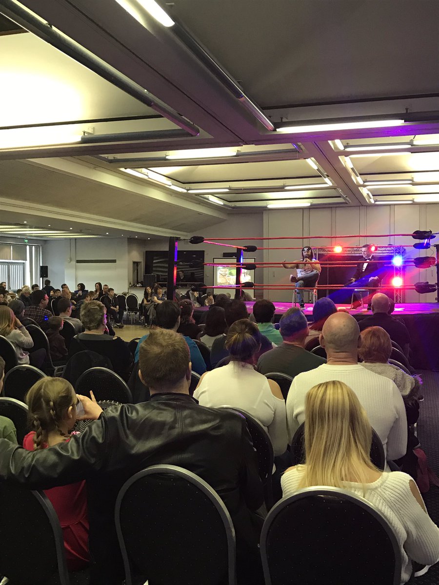 Packed house for PJ Black <a href="/TheCivicQuarter/">The Civic Quarter</a>. The former WWE star was known as Justin Gabriel is doing a Q and A. Awesome event so far.