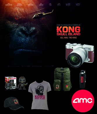 AMCTheatres's tweet photo. Last chance! FOLLOW &amp; RT for a chance to win this exclusive #kongskullisland prize pack! Get tix: https://t.co/WbQxQ2QuVg https://t.co/IOssOqm5tn