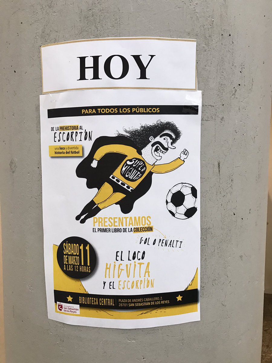 bookolia's tweet photo. #ellocoHiguita toma las bibliotecas de San Sebastián de los Reyes. ¡Geniales Cate y Jaime! !Genial @GOLOPENALTI https://t.co/WZRjOK59sW