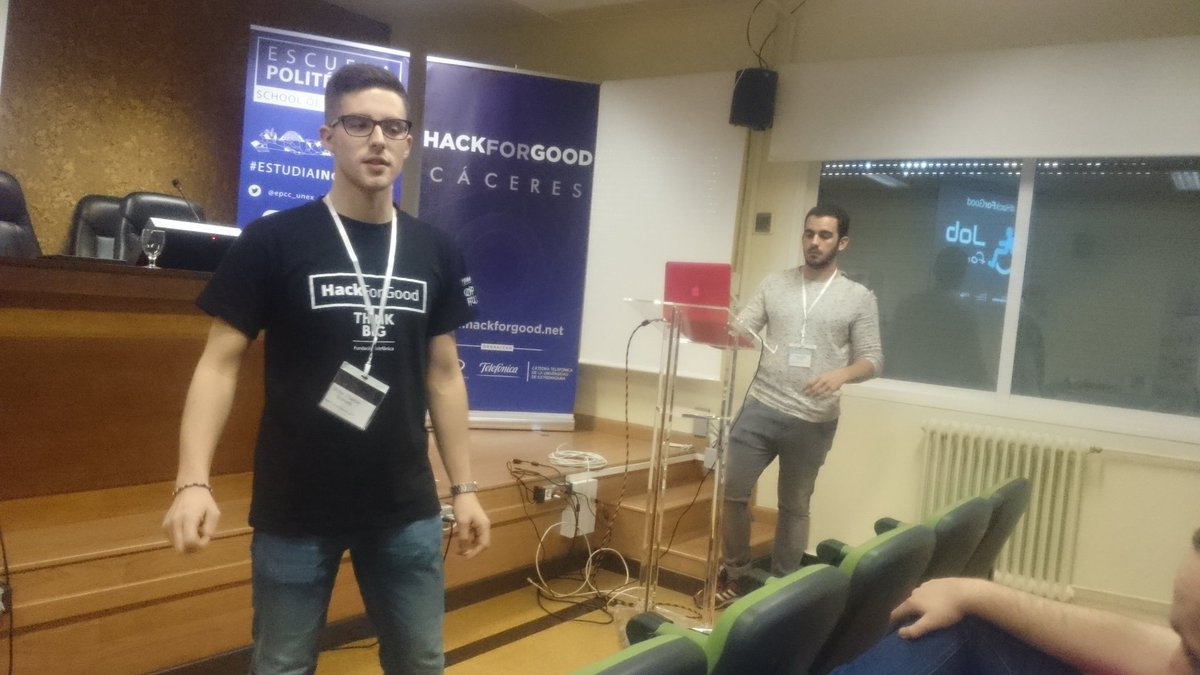 CatedraTEF_UEx's tweet image. Turno para @Job4AllApp! Trabajo para tod@s #Discapacidad #HackForGood #H4GCC
