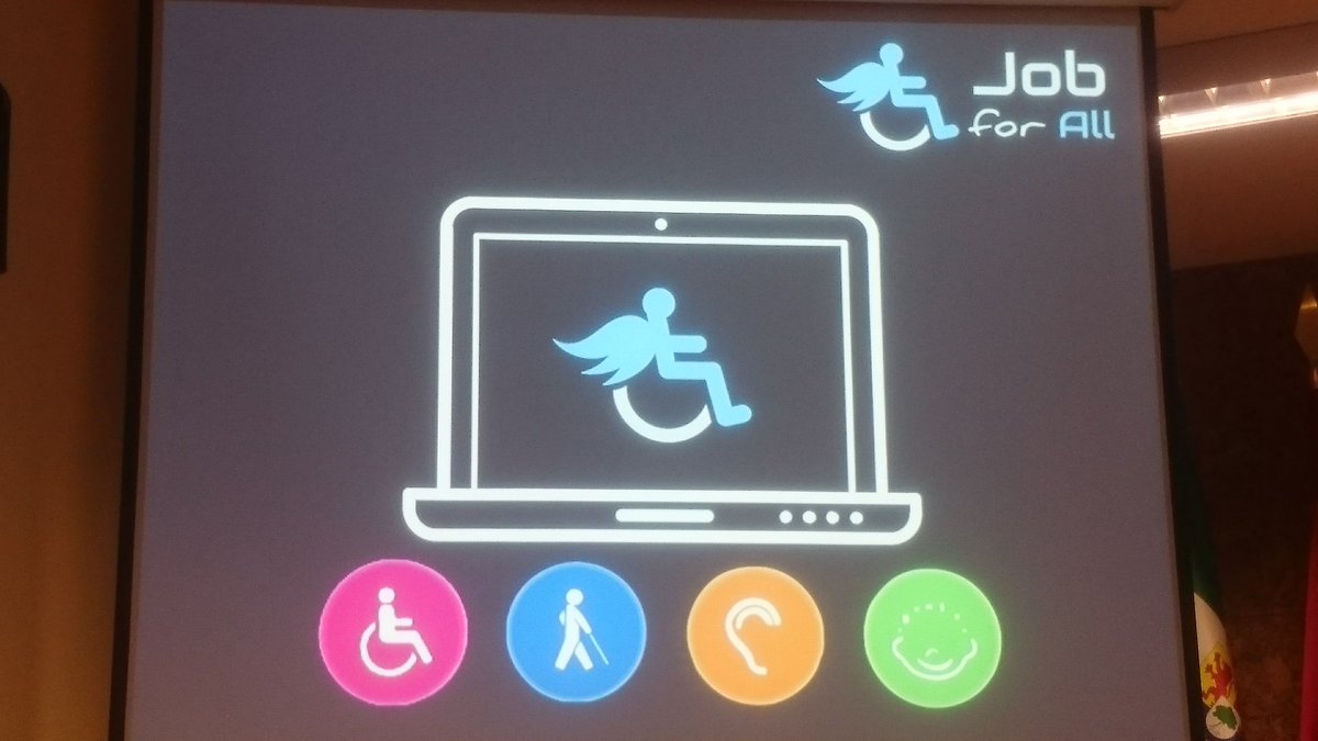 CatedraTEF_UEx's tweet image. Turno para @Job4AllApp! Trabajo para tod@s #Discapacidad #HackForGood #H4GCC