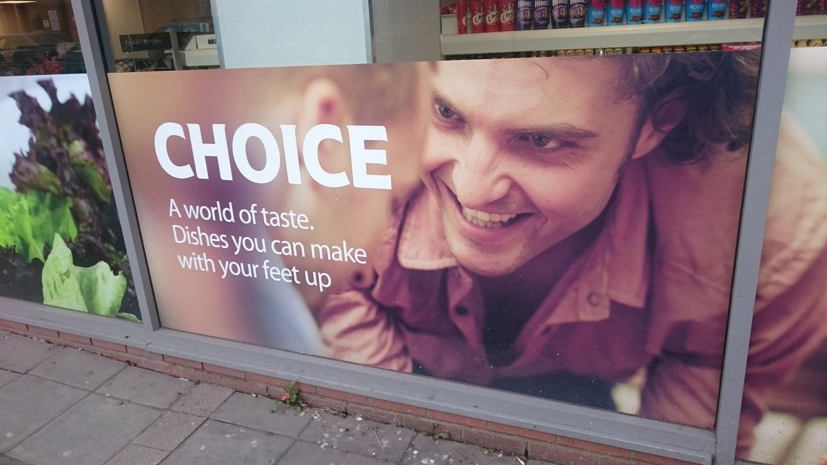 Tesco is giving you choice. USE YOUR FUCKING CHOICE.