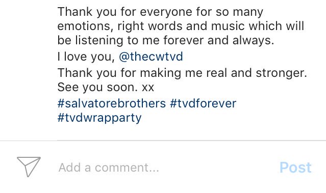 ella_gotts's tweet photo. Thank you, @cwtvd xx
Forever in our hearts. #TVDForever #SalvatoreBrothers #TVDWrapParty https://t.co/442krAFkqU