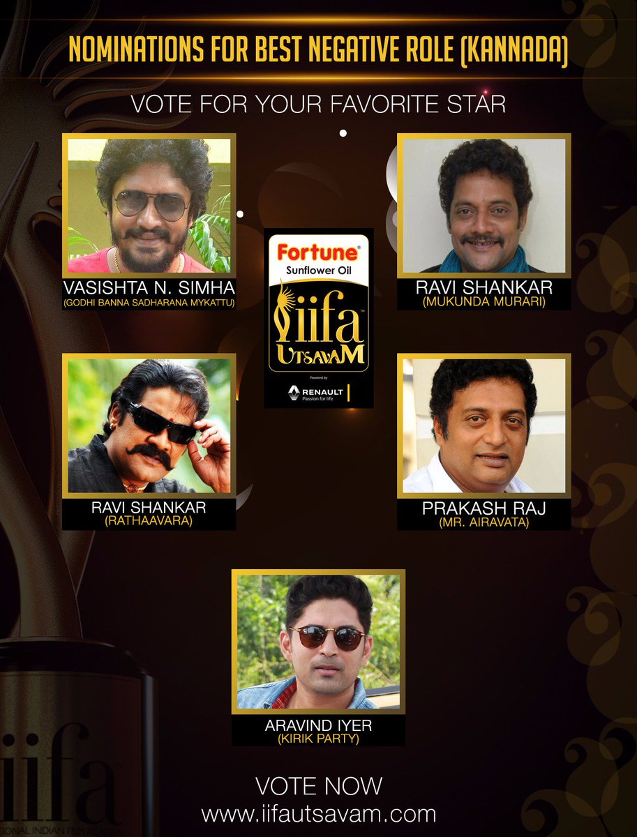 IIFAUtsavam's tweet image. Here are the best performances for #NegativeRole in #Kannada!
Vote for the one that you like @ iifautsavam.com/2017/GlobalVT/…!
#IIFAUtsavam2017